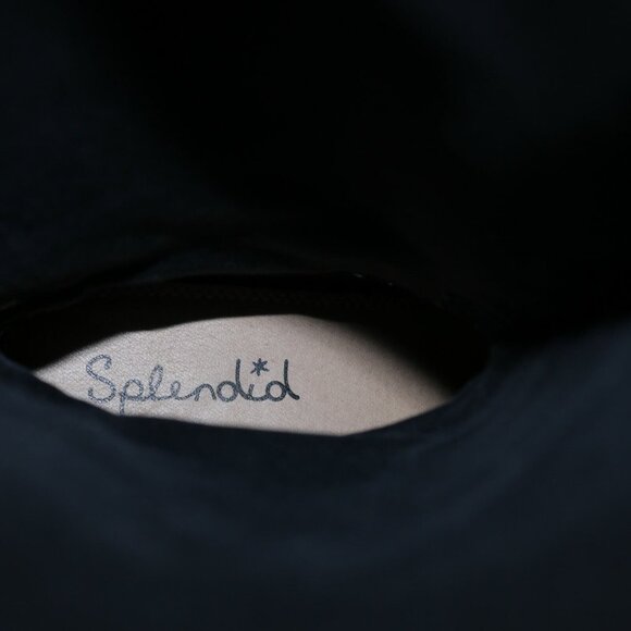 Splendid Womens Oakville Riding Boot Size 8 Tall Black Leather Pull On Elastic - Picture 12 of 12